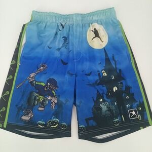 Lacrosse Unlimited Halloween Zombie Haunted House Mesh Athletic Shorts Mens Med